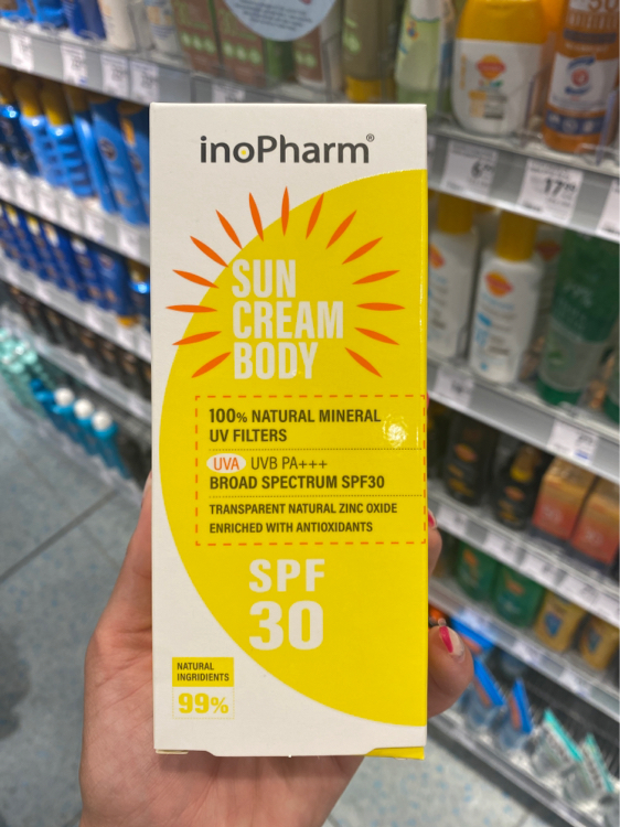 InoPharm Sun Cream Body SPF 30 INCI Beauty