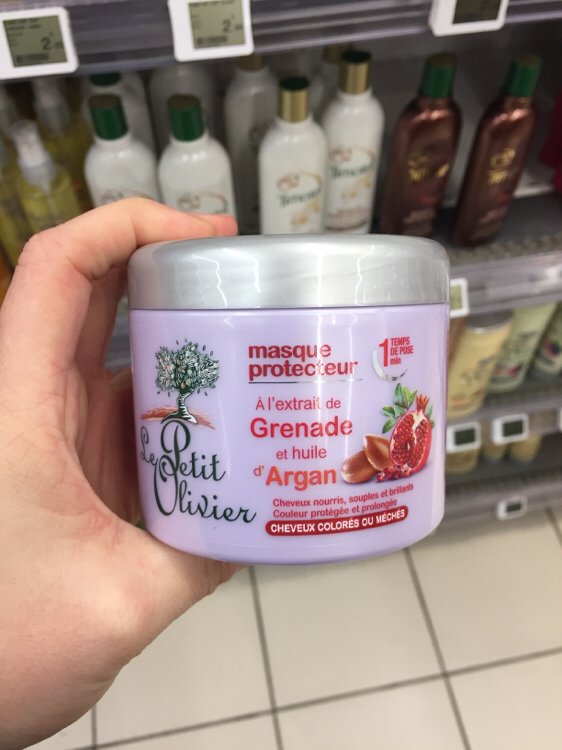 Le Petit Olivier Masque protecteur Grenade Argan cheveux colorés ou