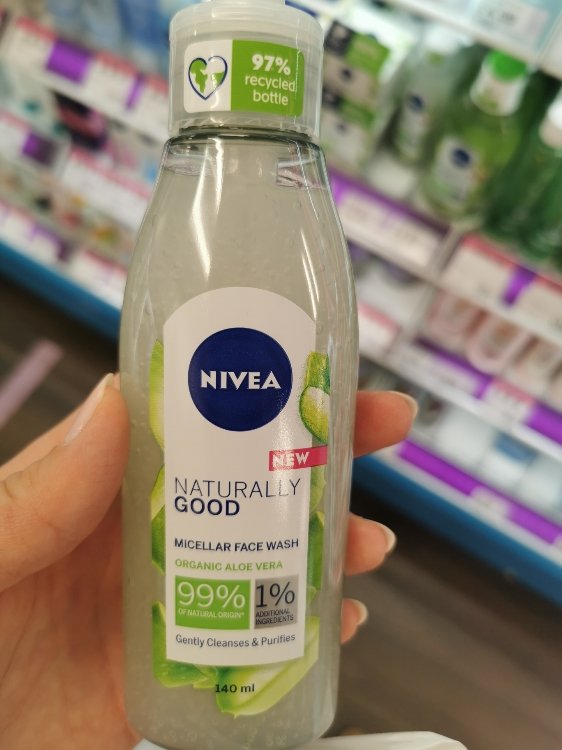 Nivea Naturally Good Micellar Face Wash Organic Aloe Vera 140 Ml