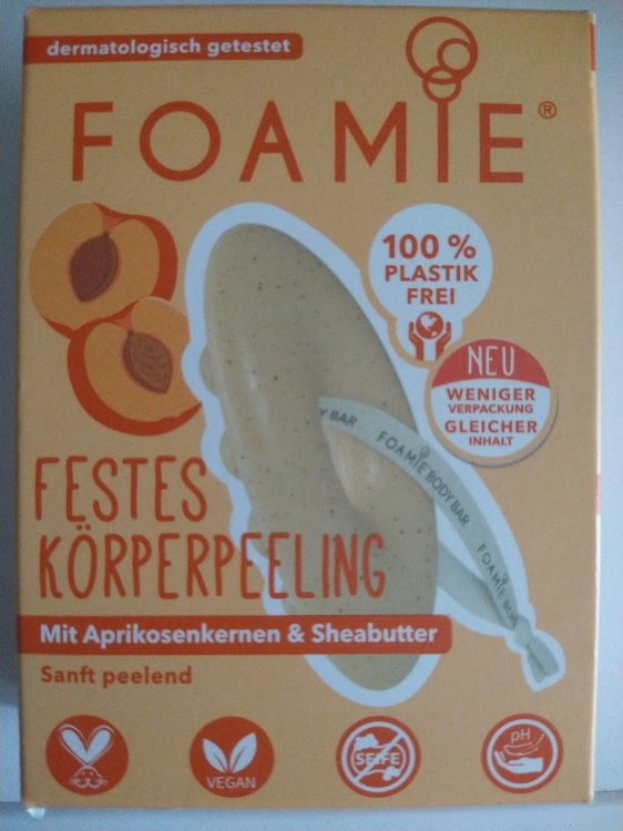 Foamie Festes Körperpeeling Aprikosenkernen Sheabutter 80 g INCI