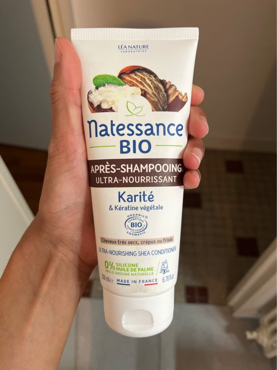 Natessance Après-shampooing Ultra Nourrissant Karité Bio et Kératine  Végétale - 200 ml - INCI Beauty