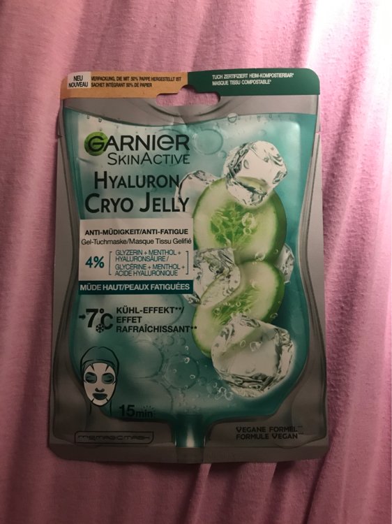 Cryo Beauty 27 - g tissu SkinActive gélifié Jelly SkinActive Masque INCI Garnier - Hyaluron