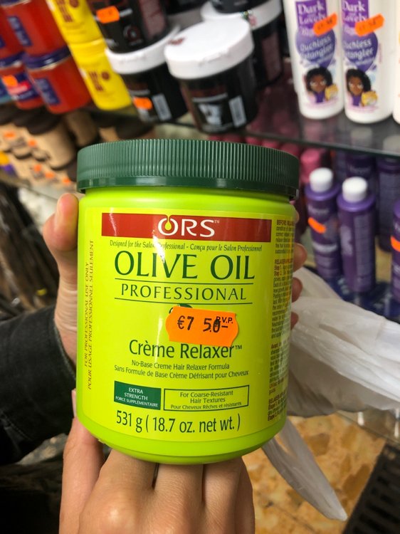 ORS Crème Relaxer - Défrisant Cheveux à l'Huile d'Olive - 531 g - INCI  Beauty