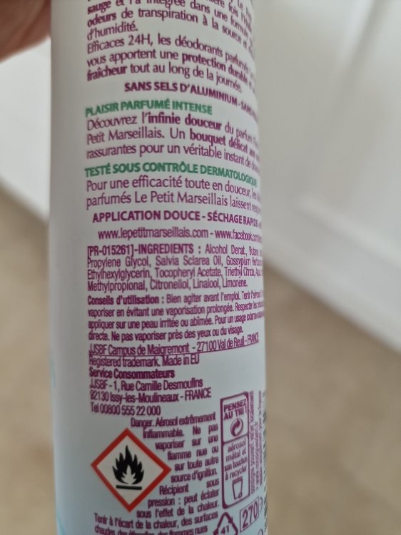 Le Petit Marseillais Fleur de Coton - Déodorant spray Douceur Huile  essentielle de Sauge - INCI Beauty