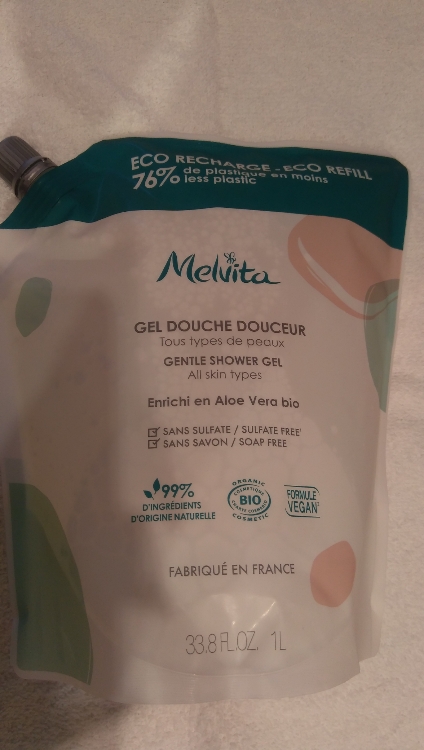 Eco-recharge gel douche à l'aloe vera - Melvita