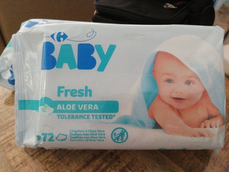 Carrefour Lingettes Bébé Fresh Aloé Vera Baby - INCI Beauty