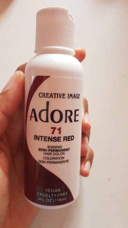 Creative Images Adore Shining Semi Permanent Hair Color, 71 Intense Red - 4 fl oz bottle