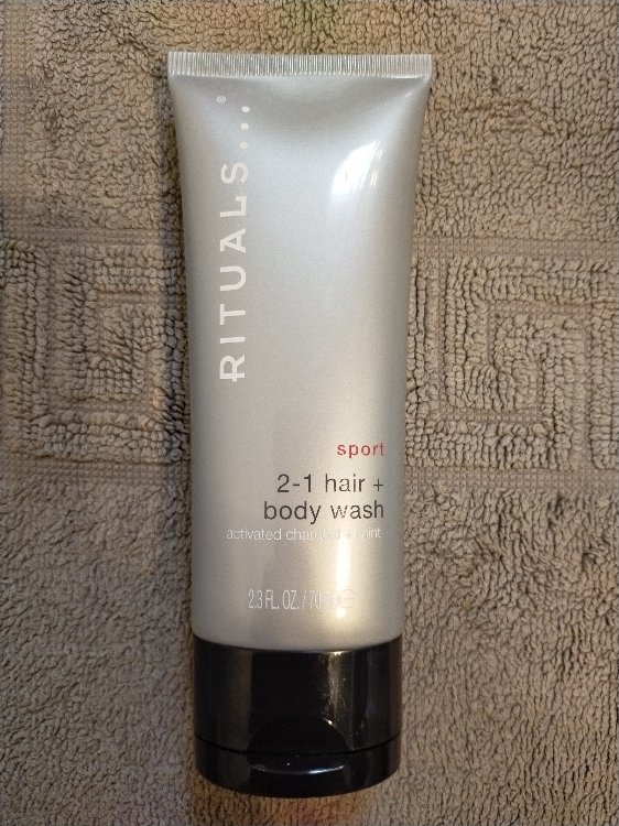 Rituals Sport 2-1 Hair + Body Wash Activated Charcoal + Mint - 70 ml / 2.3  fl. oz. - INCI Beauty