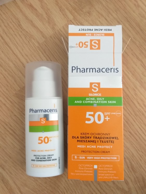 Bıyık bir şey reçel  Pharmaceris S Medi Acne Protect Protection Cream SPF50+ 50ml Krem Ochronny  - INCI Beauty