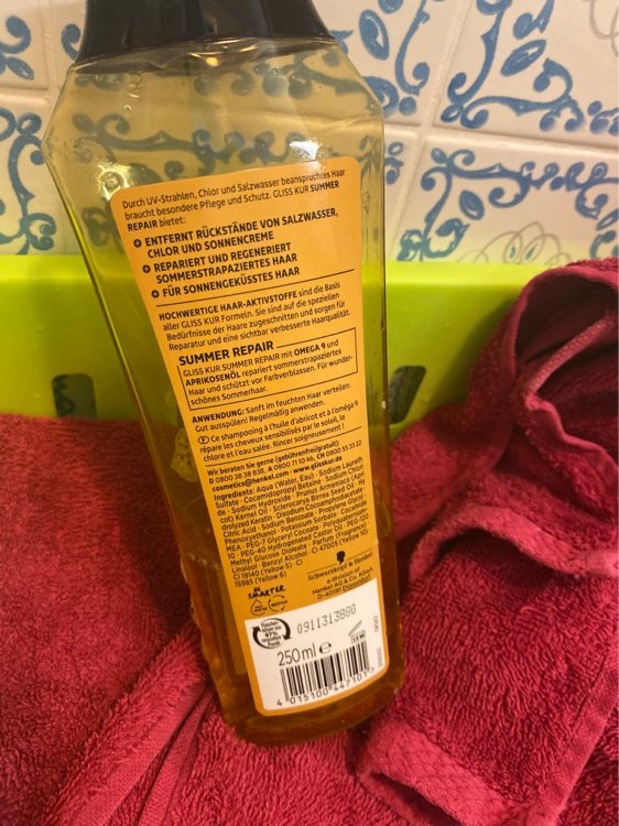 skuffet Tredive Breddegrad Schwarzkopf Gliss Kur - Shampoing Summer Repair - 250 ml - INCI Beauty