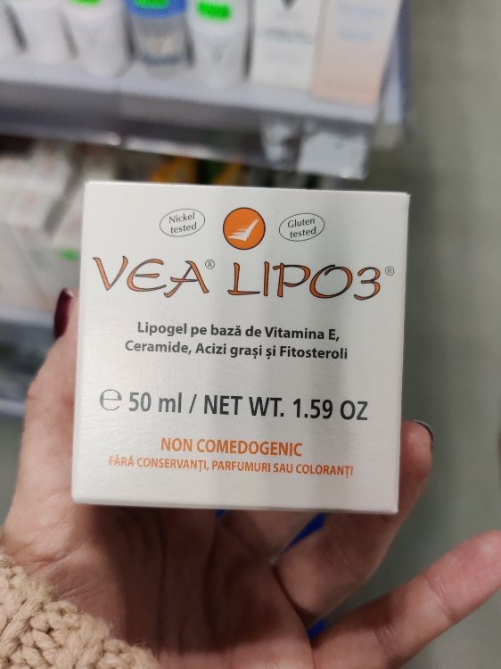 Vea LIPO3 Lipogel à Base de tocopheryl acétate, ceramides, acides gras et  phytosterols - 50 ml - INCI Beauty