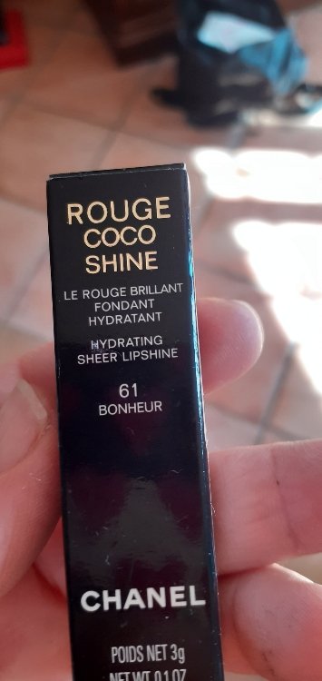 Chanel Rouge Coco Shine 61 Bonheur - Le rouge brillant fondant