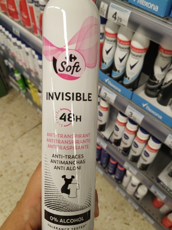 Carrefour Soft Desodorante en Spray Antitranspirante 48h Invisible