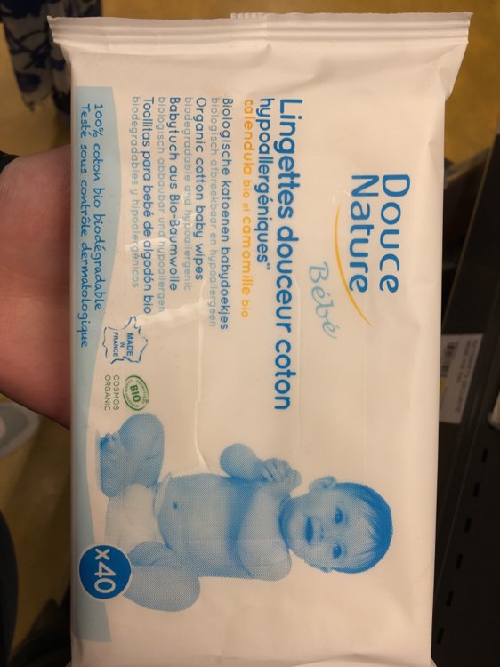 Douce Nature 40 Lingettes Bebe Biodegradables Inci Beauty