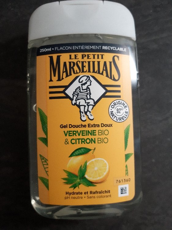 Gel Douche Bio Énergisant Verveine Citron Le Petit Marseillais 250 ml