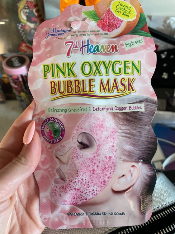 Sørge over sløring kartoffel 7th Heaven Pink Oxygen Bubble Mask - Refreshing Grapefruit & Detoxifying Oxygen  Bubble (1 Sheet) - INCI Beauty