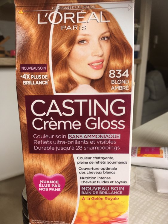 directory carpenter Do L'Oréal Casting Crème Gloss Blondes Blond Ambré 834 - INCI Beauty