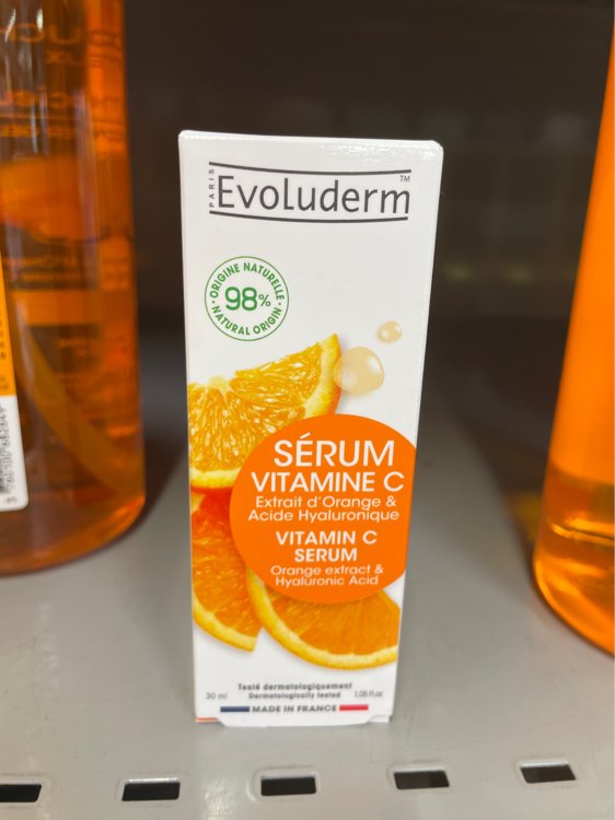 Evoluderm Vitamin C Serum - Orange Extract & Hyaluronique Acid - 30 ml -  INCI Beauty