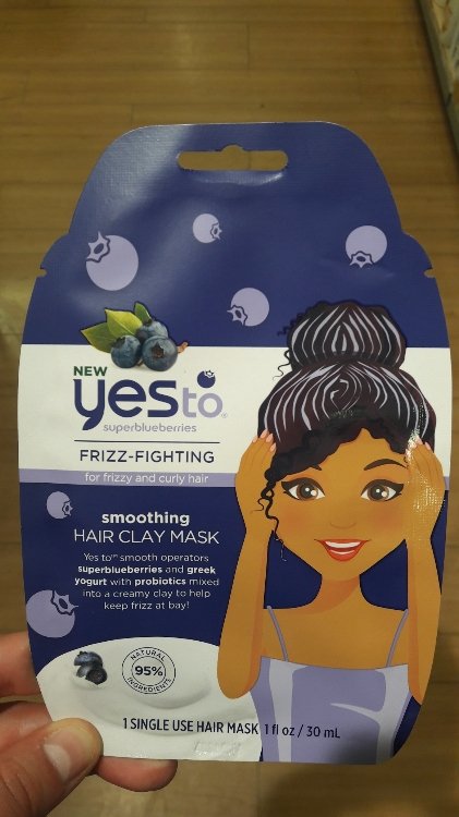 Yes to Superblueberries Clay Hair Mask Single Use Frizzy Hair Treatment -  INCI Beauty