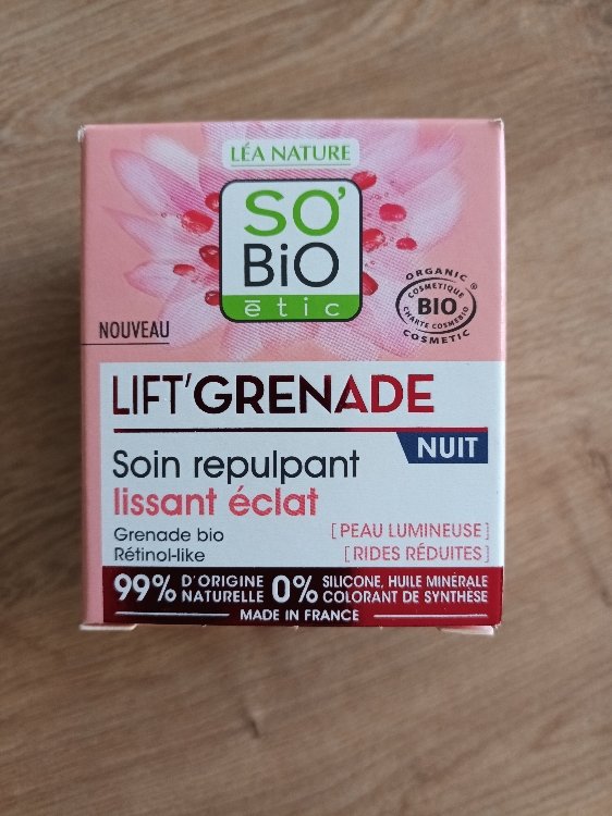 So'Bio Étic Lift Grenade - Soin Repulpant Lissant Éclat Nuit