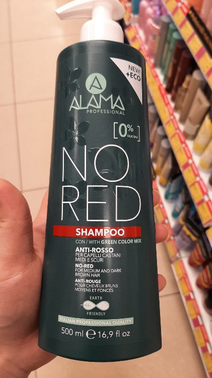 Alama No Red Shampoo Antirosso per Capelli Castani Medi Scuri - 500 ml - INCI Beauty