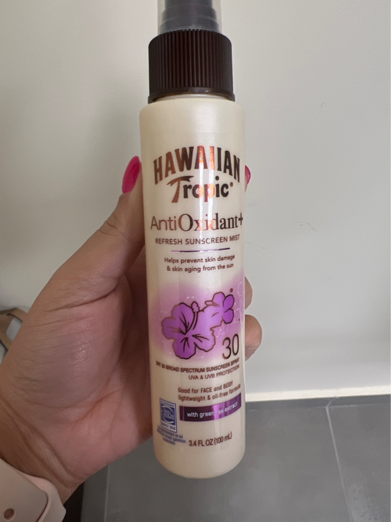 hawaiian tropic antioxidant sunscreen mist