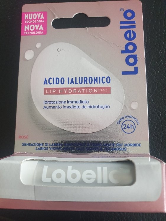 Labello Burrocacao Acido Ialuronico Hydration Plus Rose - 5,2 ml - INCI ...