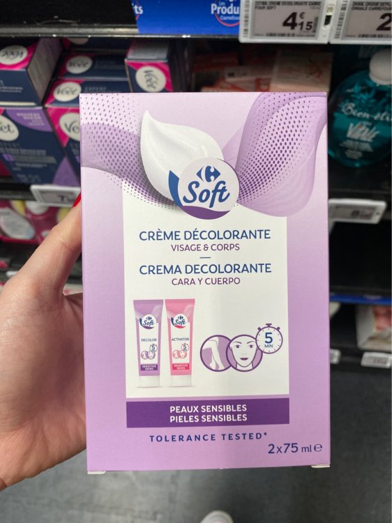 Carrefour Soft Crème Décolorante Visage & Corps - 2 x 75 ml - INCI Beauty