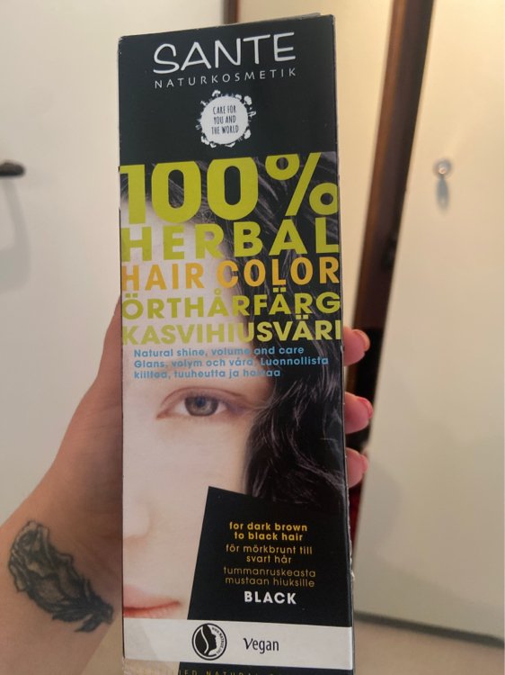 Schwarz g 100 Beauty - Naturkosmetik Pflanzen-Haarfarbe INCI - Sante
