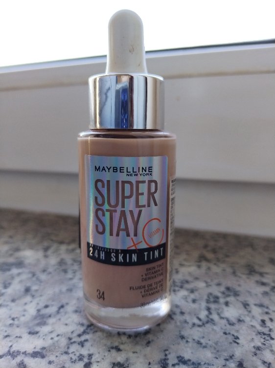 Maybelline Super Stay Up to 24H Skin Tint Foundation + Vitamin C (Various  Shades) - 34 - 30 ml - INCI Beauty