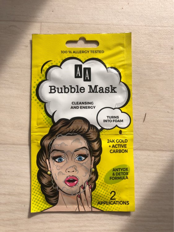lomme nyt år Beskrive AA Bubble Mask Cleansing + Energy 24K Gold + Active Carbon - INCI Beauty