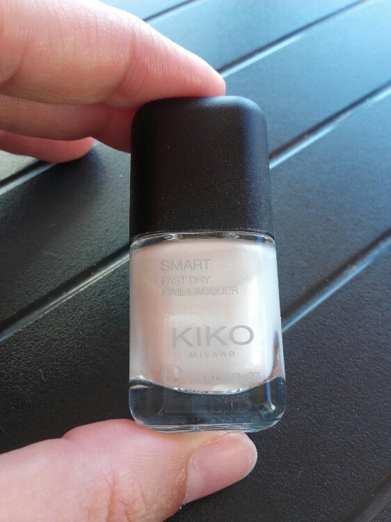 Kiko Smart Fast Dry Nail Lacquer 042 Pearly Golden White Inci Beauty