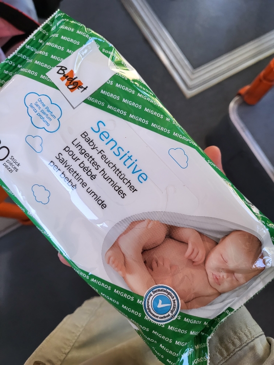 M-Budget 25 Lingette humides pour bébé - Pochette de voyage - INCI