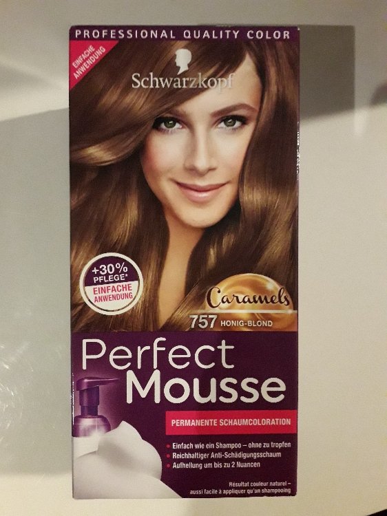 krijgen Vooruitgang Lieve Schwarzkopf Perfect mousse Caramels - Permanente schaumcoloration 757 Honig  blond - INCI Beauty