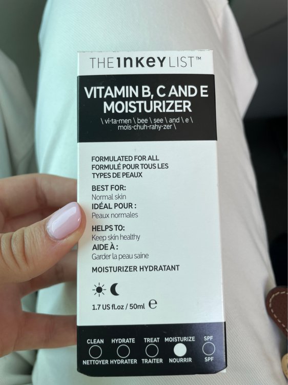 The Inkey List Soin Hydratant aux Vitamines B, C et E - INCI Beauty