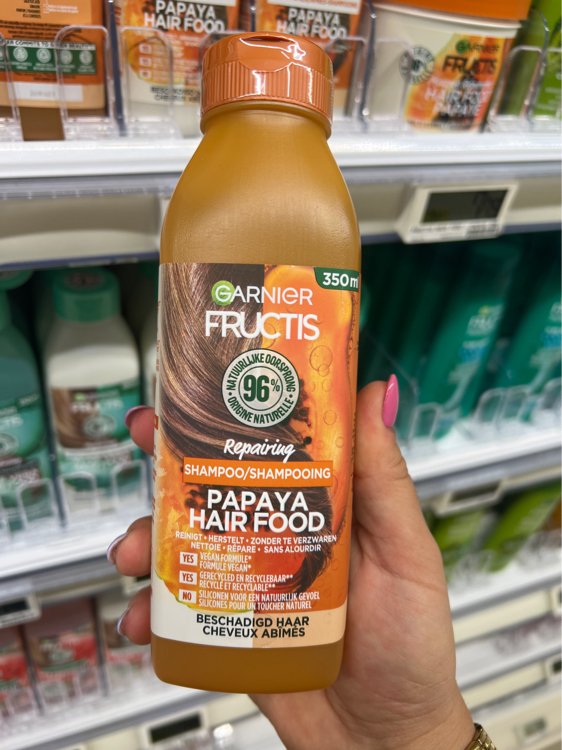 Buy Garnier Fructis Repairing Shampoo For Damaged Hair Repairing   Nourishing Papaya Hair Food 350ml Online at Low Prices in India   Amazonin