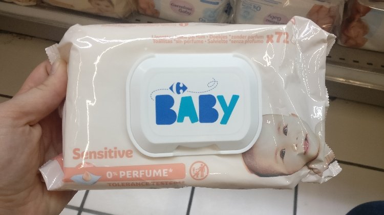 Carrefour Lingettes Epaisses Sensitive Baby Inci Beauty