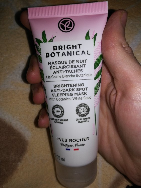 Yves Rocher Masque de Nuit Éclaircissant Antitâches à la Graines