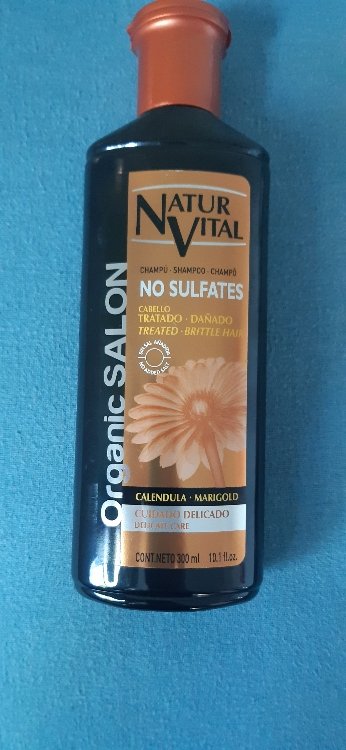 Natur Vital Organic Salon Champú Calendula, Marigold (Cuidado Delicado) -  300 ml - INCI Beauty