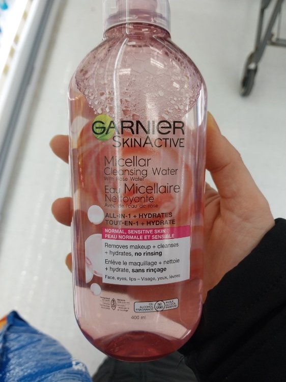 Garnier Skinactive Eau Micellaire nettoyante à l'eau de rose, 400 mL 400 ML  