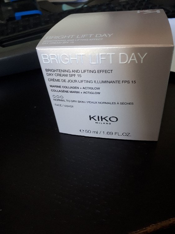 Kiko Bright lift day - Crème de jour lifting illuminante FPS15 - INCI Beauty