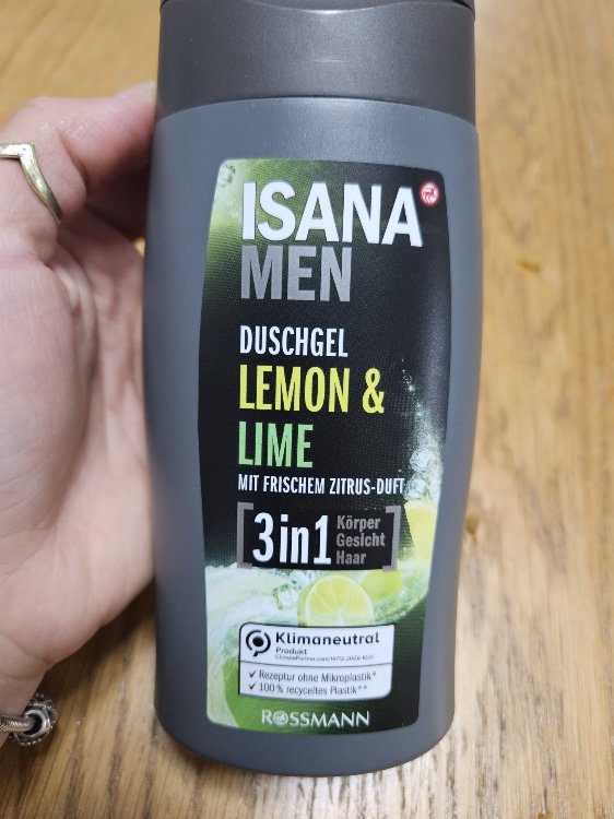 3in1 - INCI Duschgel Lime 300 Beauty Lemon Isana mit & ml Zitrus-Duft Frischem - - Men