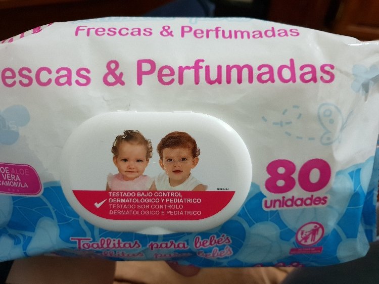 Toallitas bebe camomila My Carrefour Baby 80 ud.