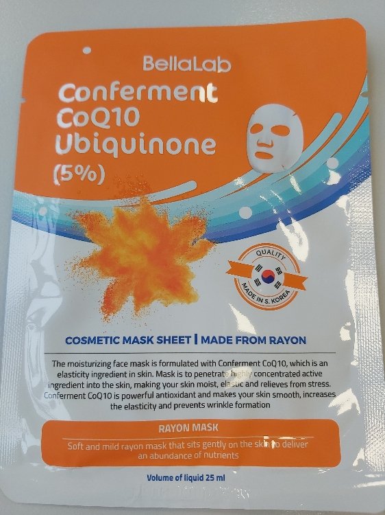 BellaLab Conferment COQ10 Ubiquinone - Cosmetic Mask Sheet - INCI Beauty