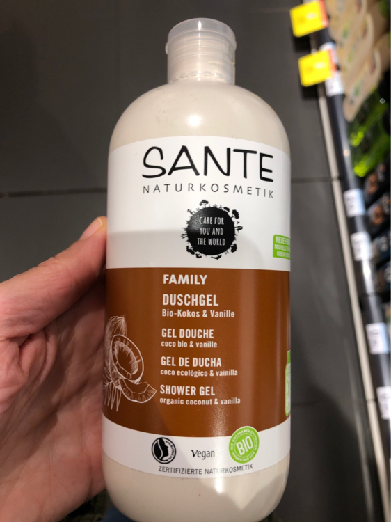 Beauty - and Sante - Organic INCI Vanilla Shower 500ml Gel Naturkosmetik Coconut