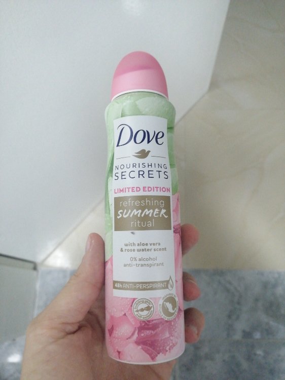 Dove Deo Anti-perspirant 48 h Nourishing Secrets Limited Edition Refreshing  Summer Ritual with Aloe Vera & Rose Water Scent - INCI Beauty