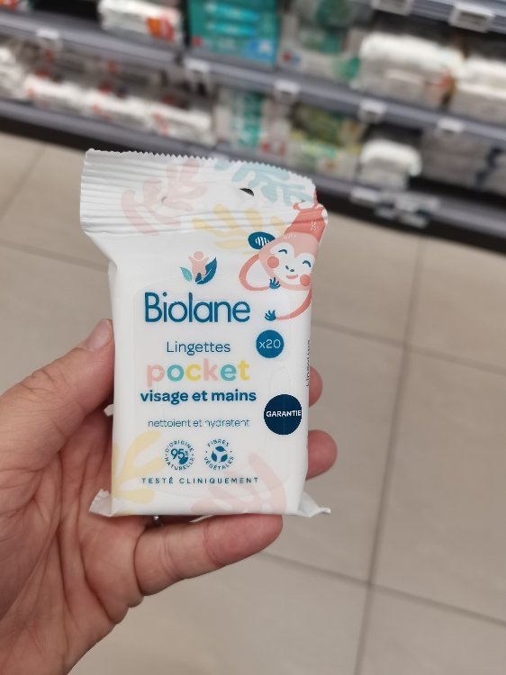 Biolane Lingettes Pocket Visage et Mains - x20 - INCI Beauty