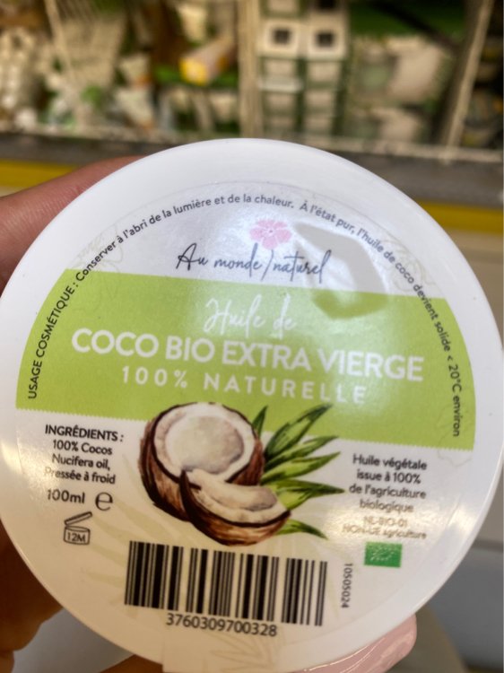 Au Monde Naturel Huile de Coco Bio Extra Vierge - 100 ml - INCI Beauty