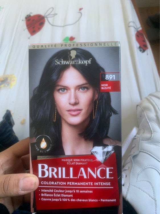 Schwarzkopf - Brillance - Coloration Cheveux Permanente Intense - Brillance  Eclat Diamant - Couvre 100% des Cheveux Blancs - Masque Soin Fixateur de