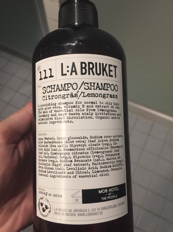 arbejde Spænding Prøv det L:A Bruket 111 - Shampoo Lemongrass - 450 ml - INCI Beauty